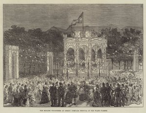 Los voluntarios ingleses en Gante, Festival al aire libre en la Plaza de Armas de Sir John Charles Robinson